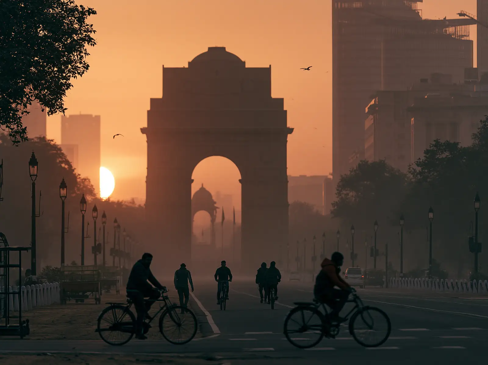 India Gate at sunrise
