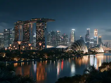 Singapore's Marina Bay at night