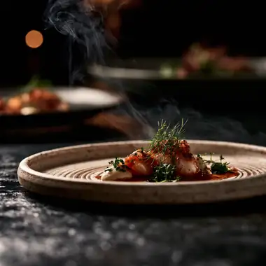 A plated fine-dining dish